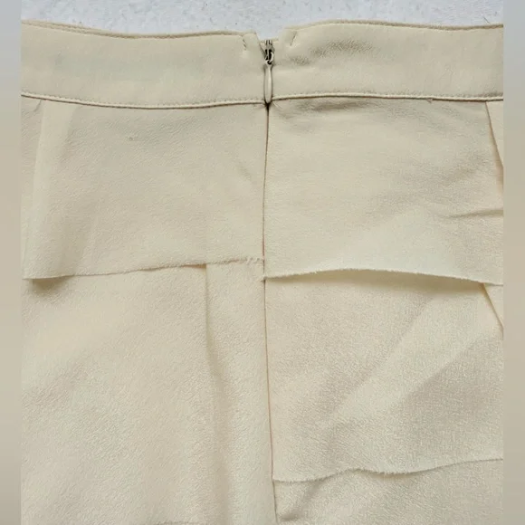 Forever 21 Cream Ruffle Mini Skirt Size L  Y2K Wester Chic Cottagecore Coquette - Picture 10 of 16